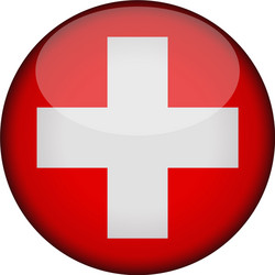 switzerland in glossy round button of icon vector