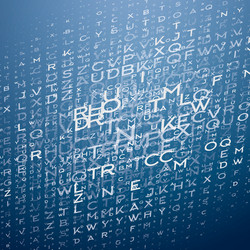 technological background with letters vector image