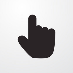 hand cursor pointer sign icon flat design vector image