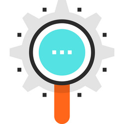 search engine optimization flat line web icon vector image