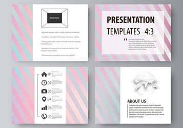 Set of business templates for presentation slides vector