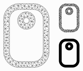 tag mesh wire frame model and triangle vector image