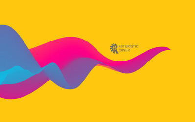 abstract background with waves dynamic effect vector image