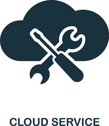 cloud service icon monochrome style design from vector image