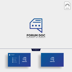 document file data message logo template vector image