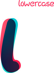 overlapping gradient lowercase letter l logotype vector image