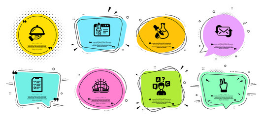 refresh mail interview and chemistry experiment vector image