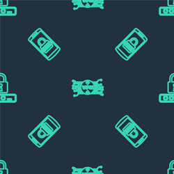 set line vpn with microchip circuit mobile vector image