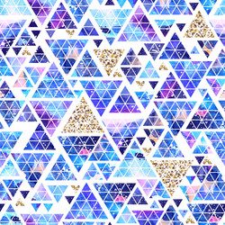 triangular space design abstract watercolor vector image