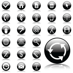 Web Icon Set - Modern & Glossy vector image