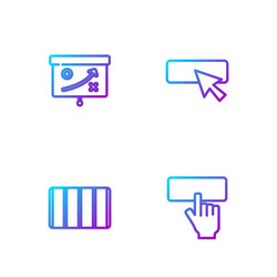 set line keyboard color palette guide planning vector image