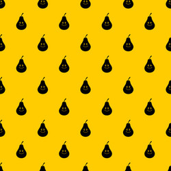 smiling pear pattern vector image