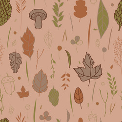 autumn pattern with the image of leaves vector image