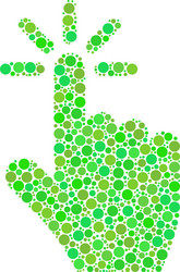 click mosaic of dots vector image