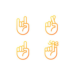 informative hand gestures pixel perfect gradient vector image