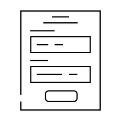microcopy ux ui design line icon vector image
