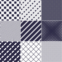 minimal lines seamless patterns set abstract vector image