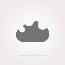 Abstract cloud icon upload button load symbol vector