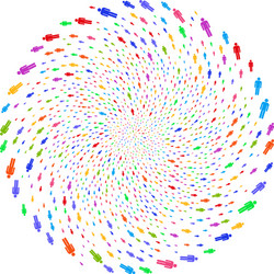 man user centrifugal rotation vector image