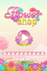 Start screen game user interface for flower shop vector