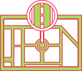 gps navigation map destination with wifi pointer vector image