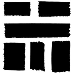 Hand Drawn Brush Strokes Collection Vector Image