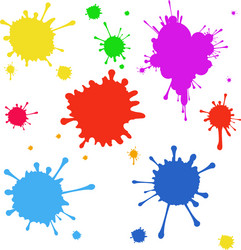 Set of colored blots on the white background Vector Image