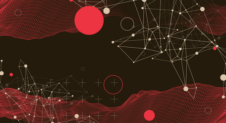 wireframe background with plexus effect vector image