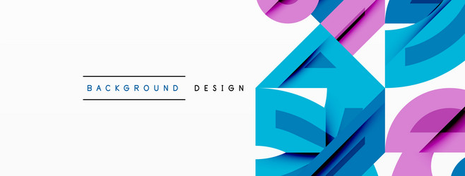 abstract geometric shapes overlap creating vector image