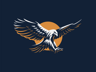 Flying eagle Royalty Free Vector Image - VectorStock