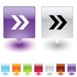 forward arrow square button vector image