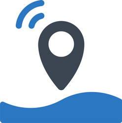 Blue location pin icon 3d geo tag Royalty Free Vector Image