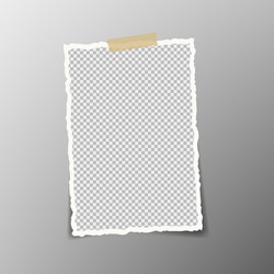 rectangular square ragged paper fragment vector image