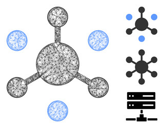 data network polygonal web mesh vector image