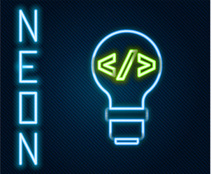 glowing neon line web design and front end vector image