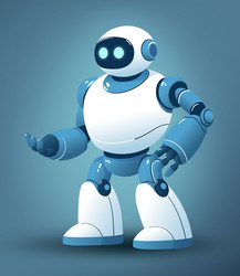 ai robot assistant artificial intelligence vector image