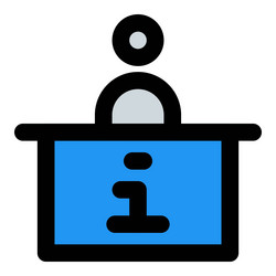 main hub for assistance and informative guidance vector image