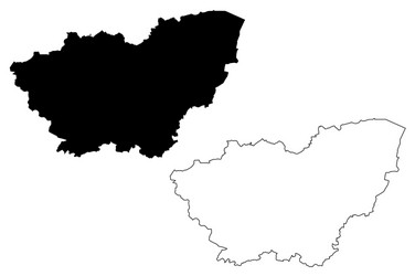 South Yorkshire Map Vector Image