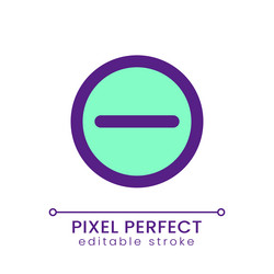 subtraction button pixel perfect rgb color ui icon vector image