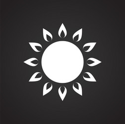 sun icon on background for graphic and web design vector image