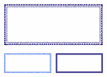 double rectangle frame composition icon circles vector image