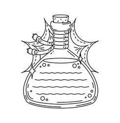 magic potion bottle kids memo note template Vector Image