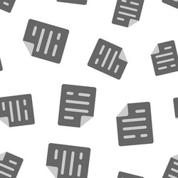 document note icon seamless pattern background vector image