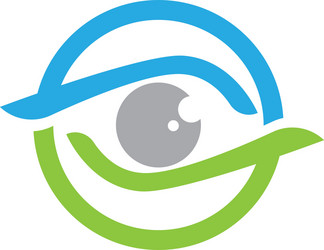 Abstract swirl 3d eye shape logo Royalty Free Vector Image