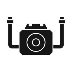 isolated object of waterproof and camera sign web vector image