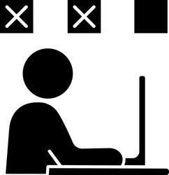 Person making mistakes glyph icon vector