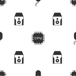 set computer mouse processor with cpu vector image