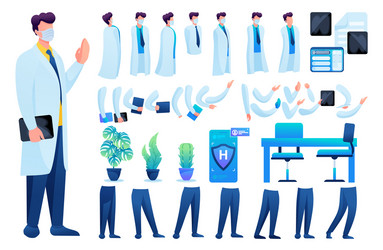 constructor create your own doctor character vector image