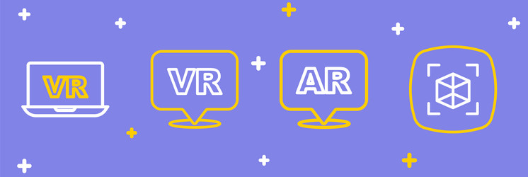 set line 3d modeling augmented reality ar virtual vector image