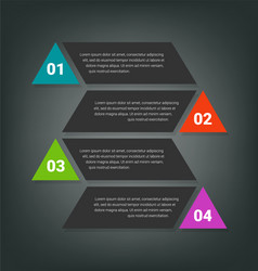 Simple infographic four steps flow chart diagram Vector Image